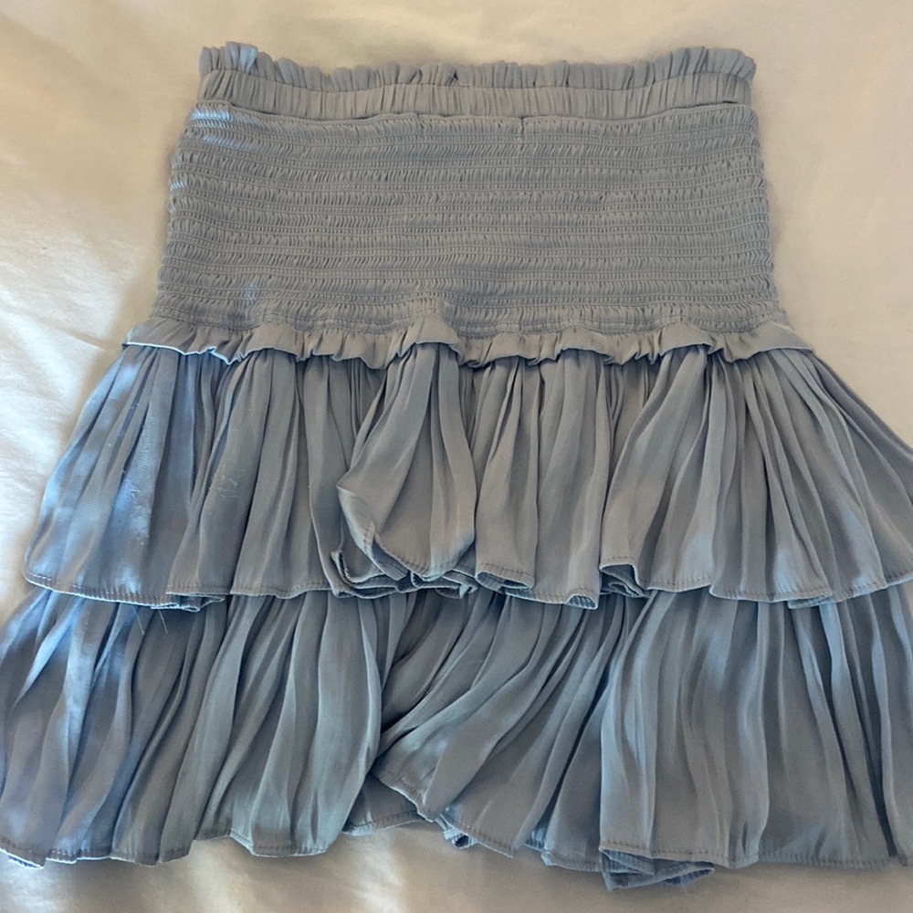 Blue Silk Skirt